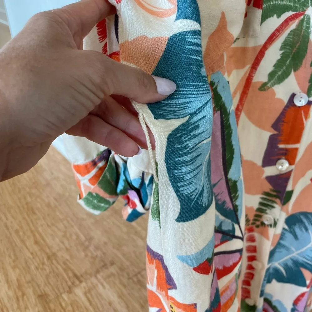 Shore linen tunic style tie dress - Picture 4 of 5